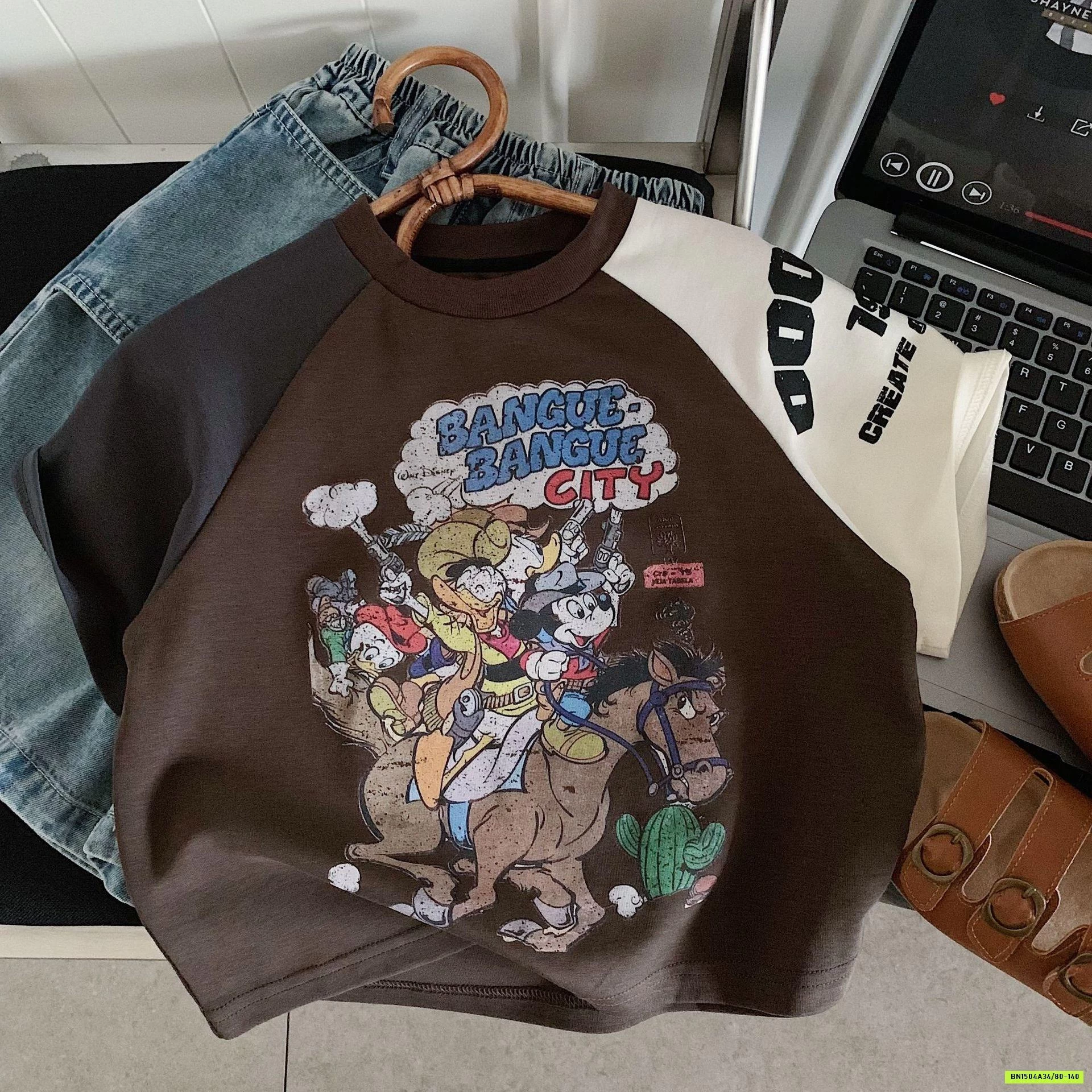 ÁO THUN MICKEY PHỐI MÀU TAY