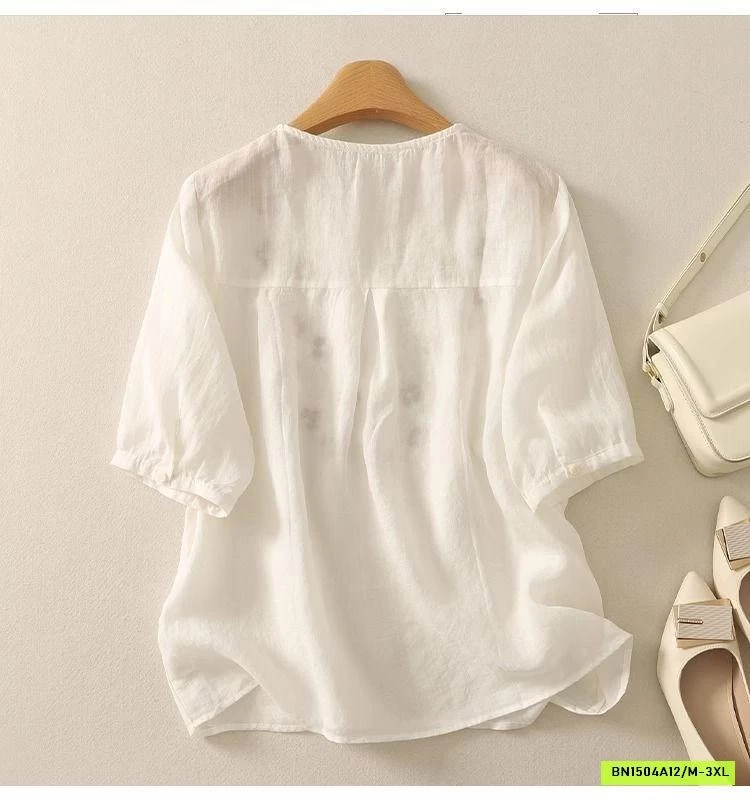 ÁO ĐŨI LINEN THÊU