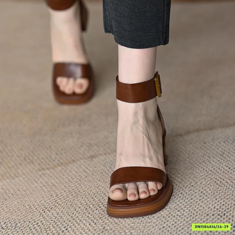 SANDAL QUAI BẢN TO GÓT VUÔNG