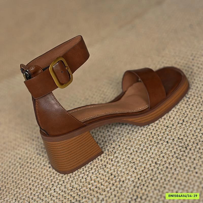 SANDAL QUAI BẢN TO GÓT VUÔNG