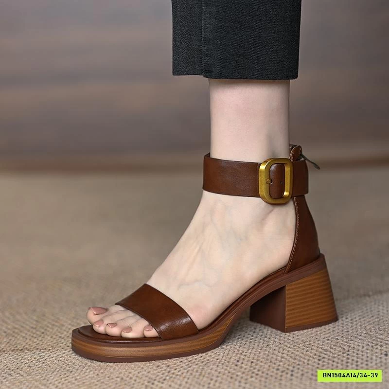 SANDAL QUAI BẢN TO GÓT VUÔNG