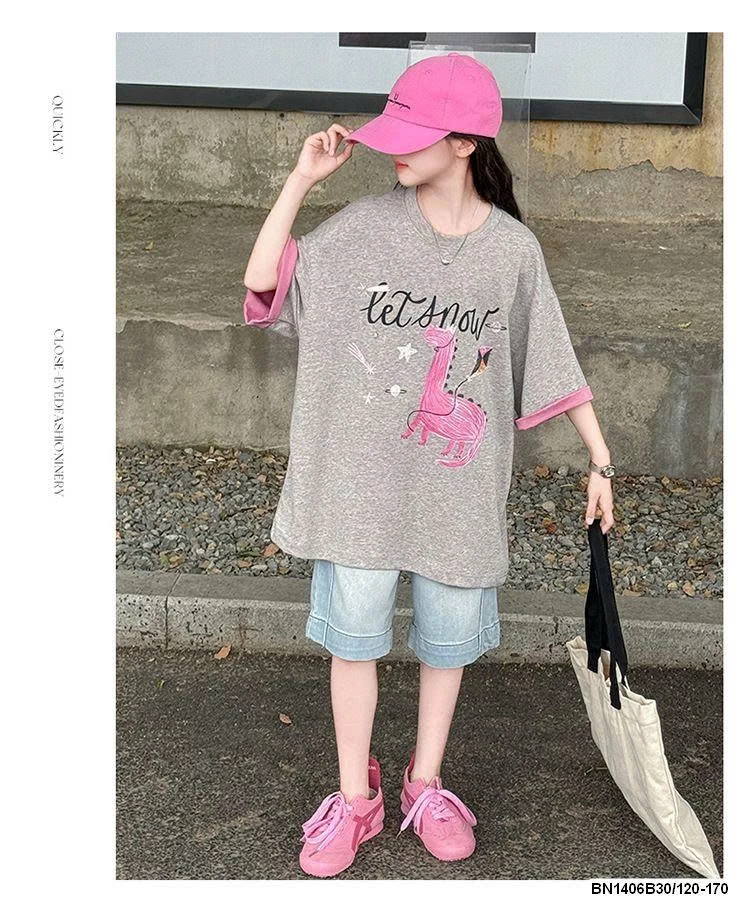 SET ÁO THUN HÌNH VẼ MIX QUẦN NGỐ JEAN