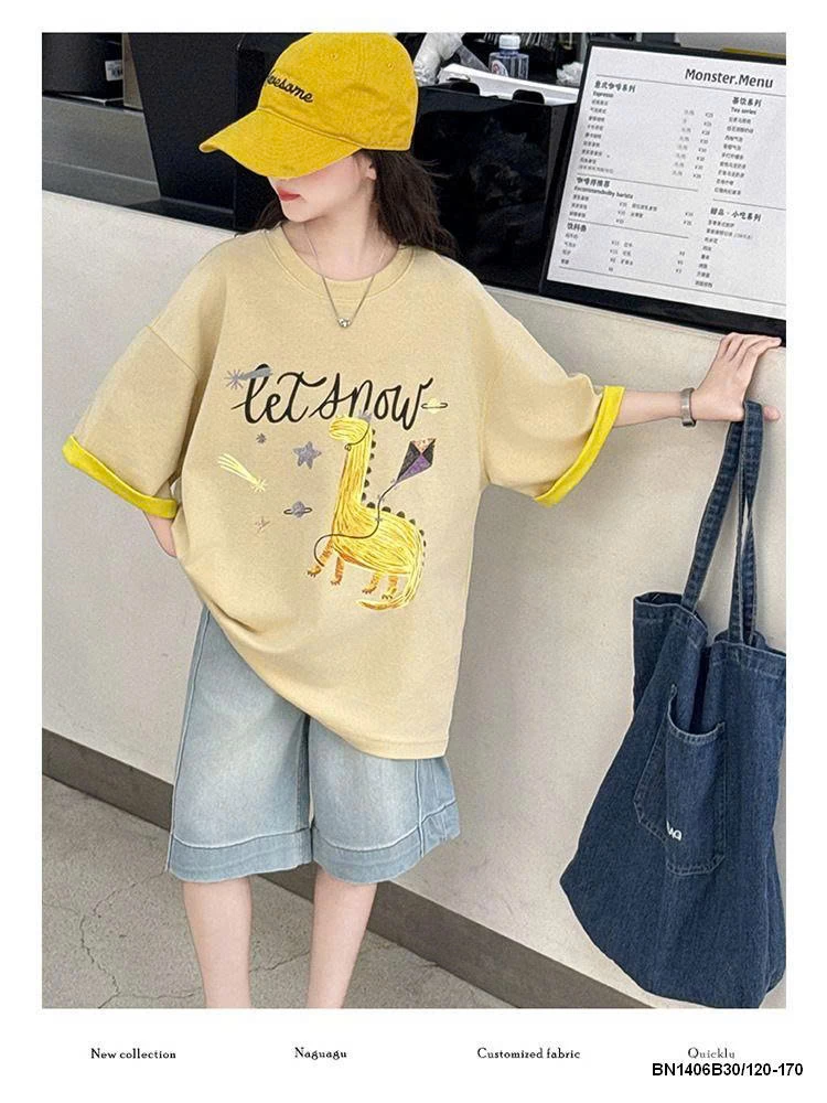 SET ÁO THUN HÌNH VẼ MIX QUẦN NGỐ JEAN