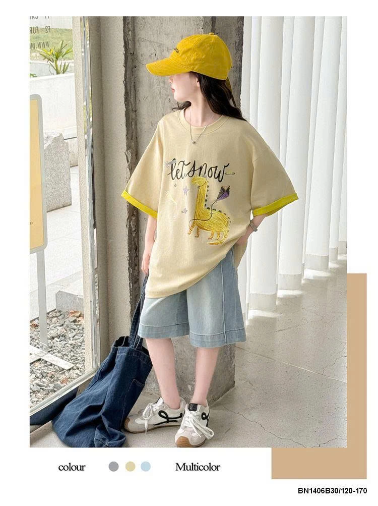 SET ÁO THUN HÌNH VẼ MIX QUẦN NGỐ JEAN