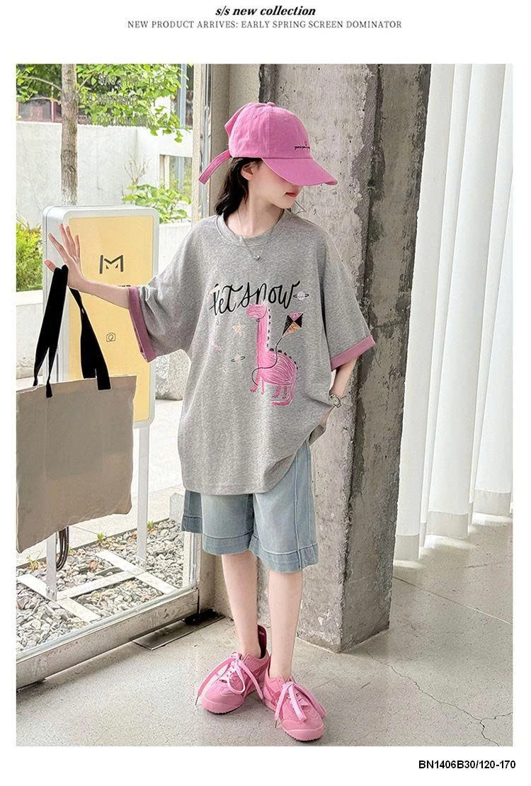 SET ÁO THUN HÌNH VẼ MIX QUẦN NGỐ JEAN