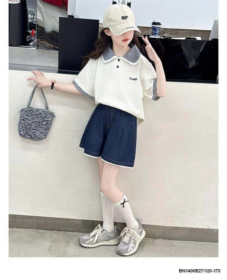 SET ÁO POLO MIX QUẦN SHORT DENIM SZ ĐẠI