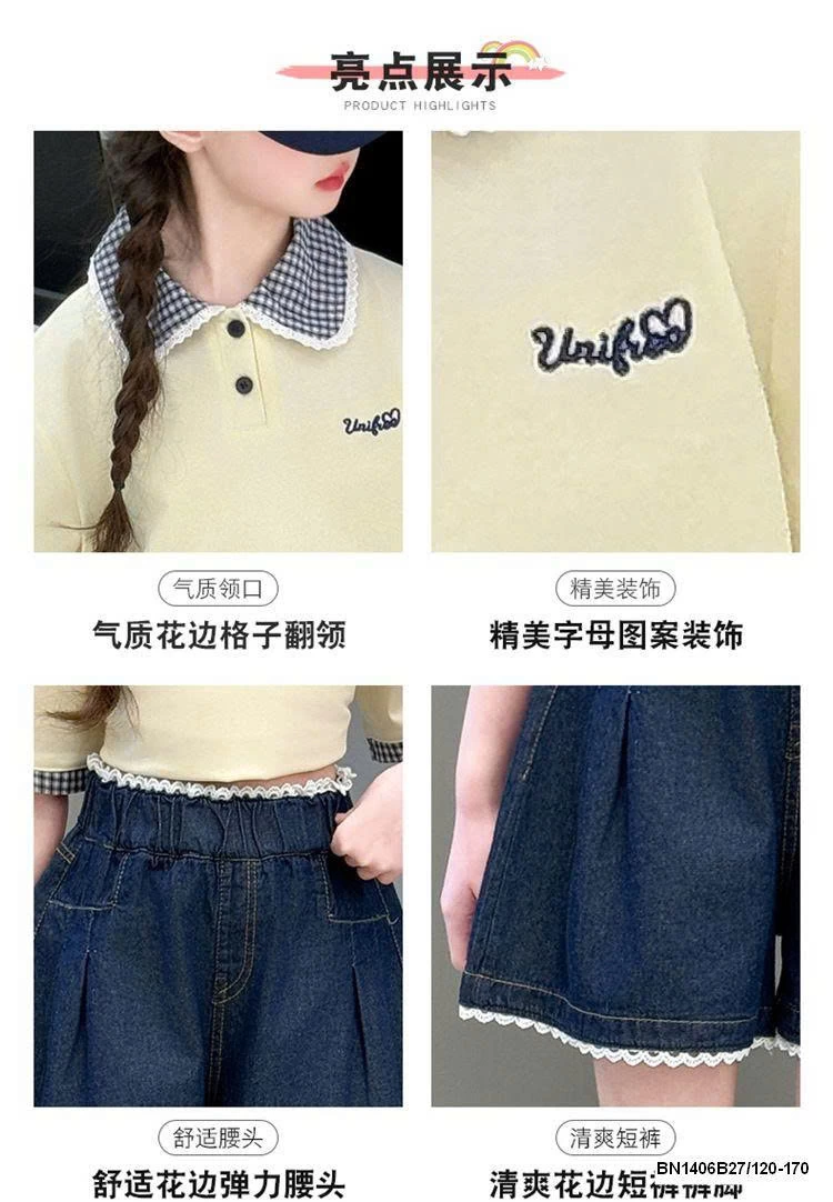 SET ÁO POLO MIX QUẦN SHORT DENIM SZ ĐẠI