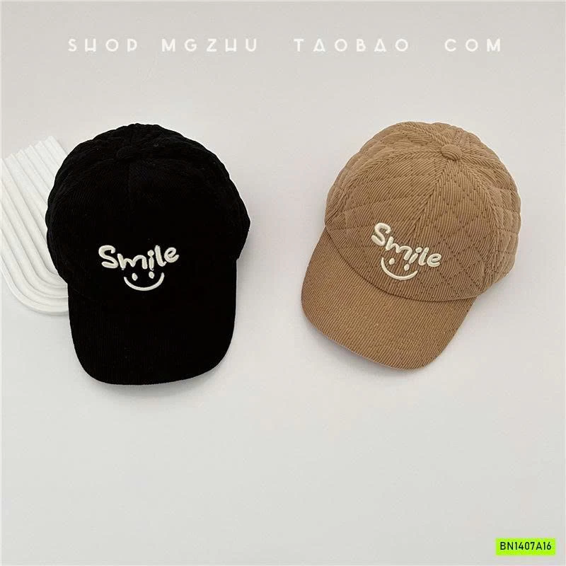 MŨ KẾT NHUNG TĂM SMILE
