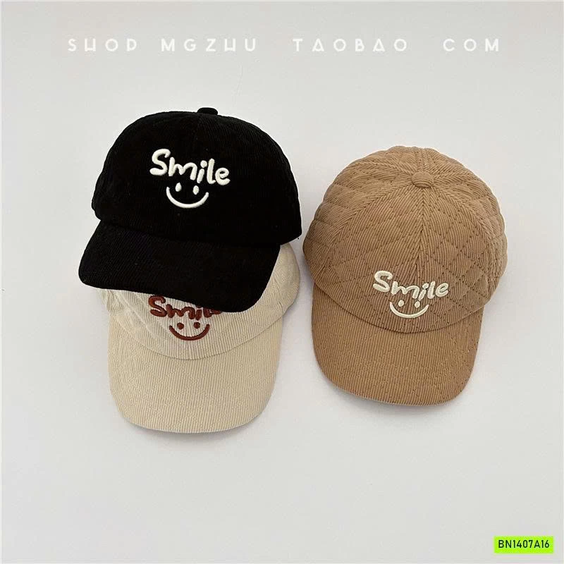 MŨ KẾT NHUNG TĂM SMILE