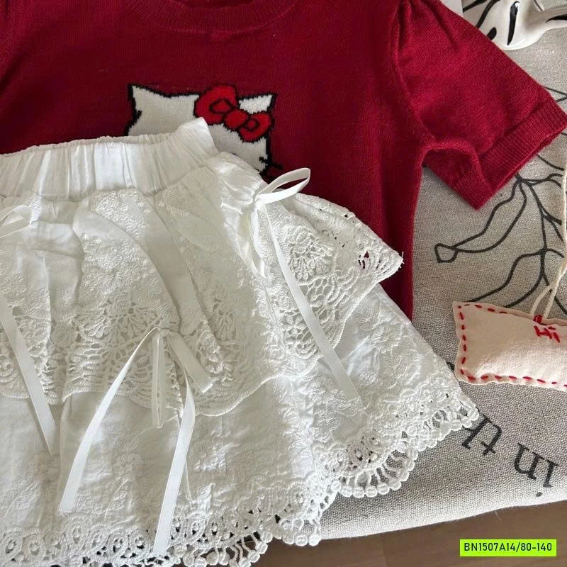 SÉT SÓ LEN ĐỎ MIX CV TRẮNG