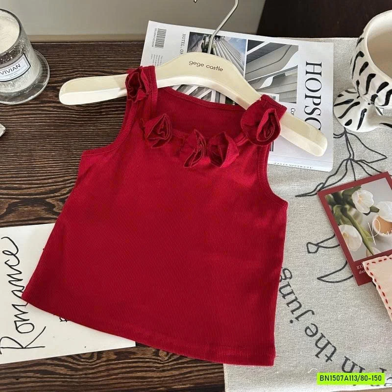 SÉT ÁO YẾM ĐỎ MIX CV TRẮNG