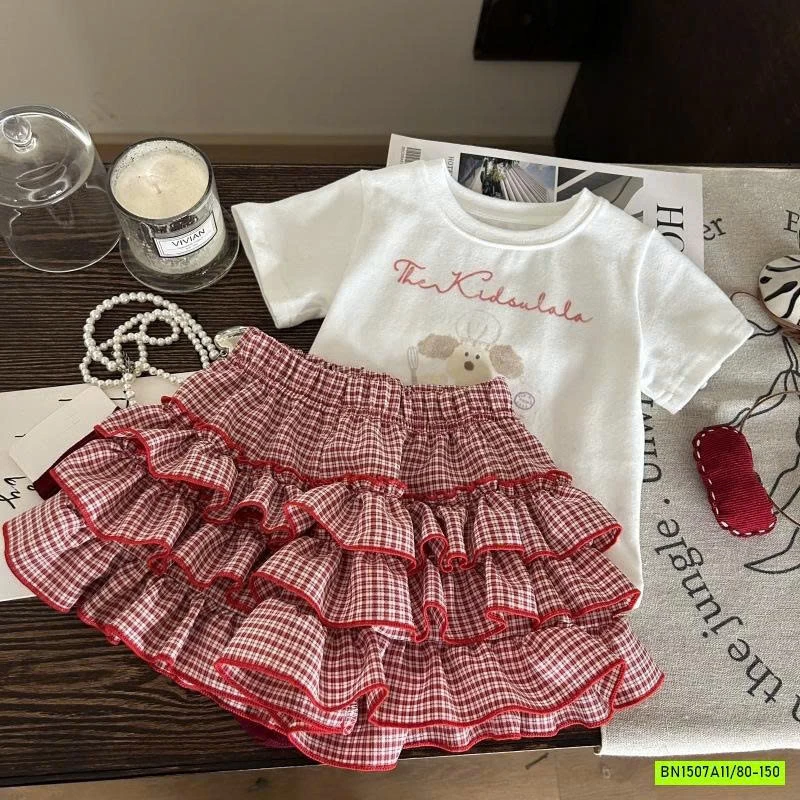 SÉT VÁY CARO ĐỎ 2 CHI TIẾT