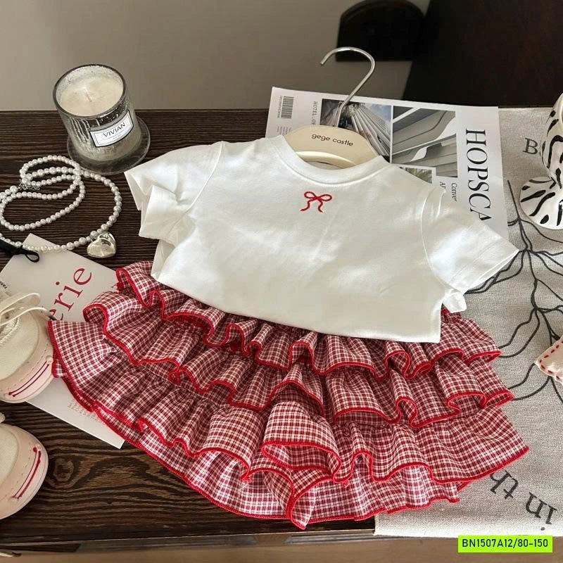 SÉT VÁY CARO ĐỎ 2 CHI TIẾT