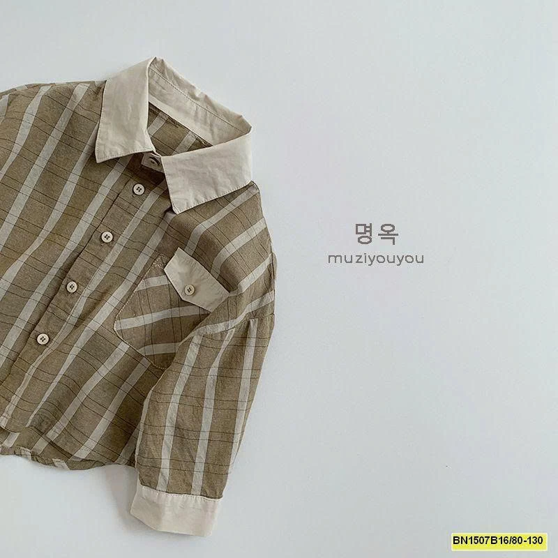 ÁO SƠ MI KẺ HÀN QUỐC