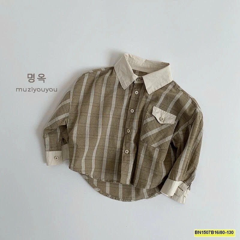 ÁO SƠ MI KẺ HÀN QUỐC