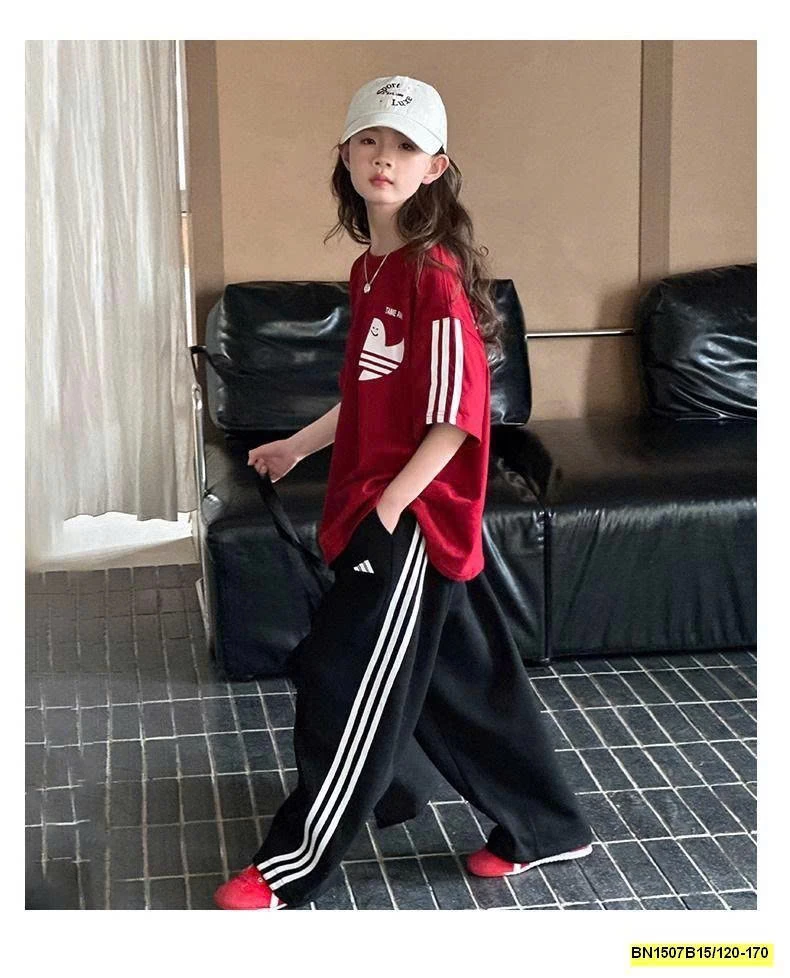 ÁO THUN DAS SỌC VAI BÉ GÁI LỚN