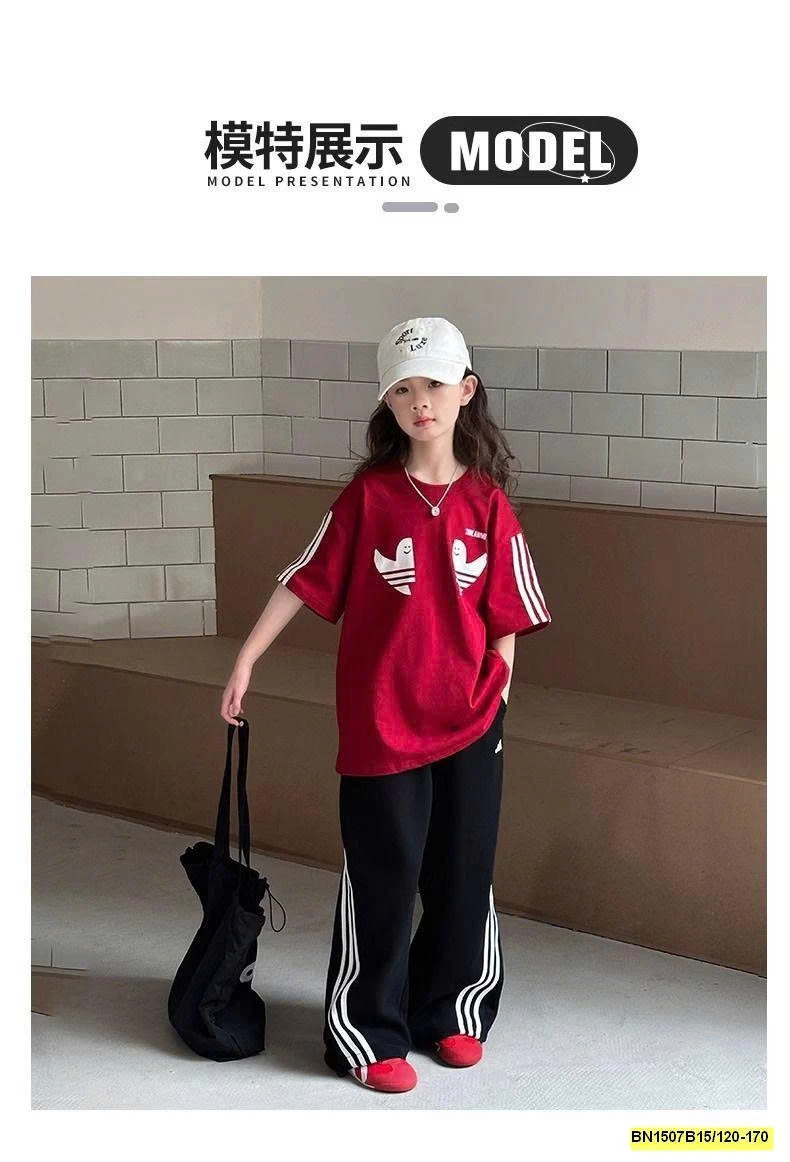 ÁO THUN DAS SỌC VAI BÉ GÁI LỚN