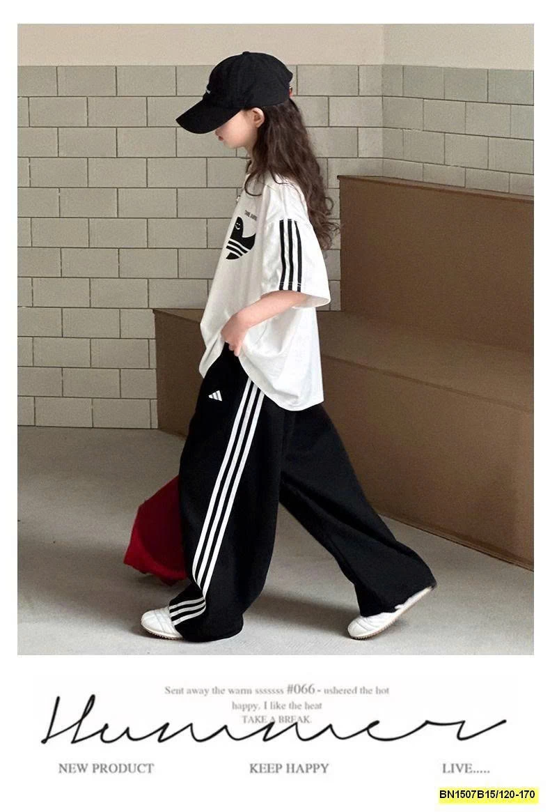 ÁO THUN DAS SỌC VAI BÉ GÁI LỚN