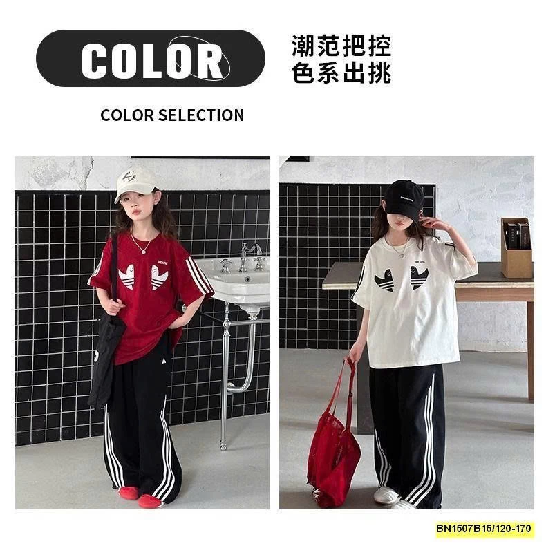 ÁO THUN DAS SỌC VAI BÉ GÁI LỚN