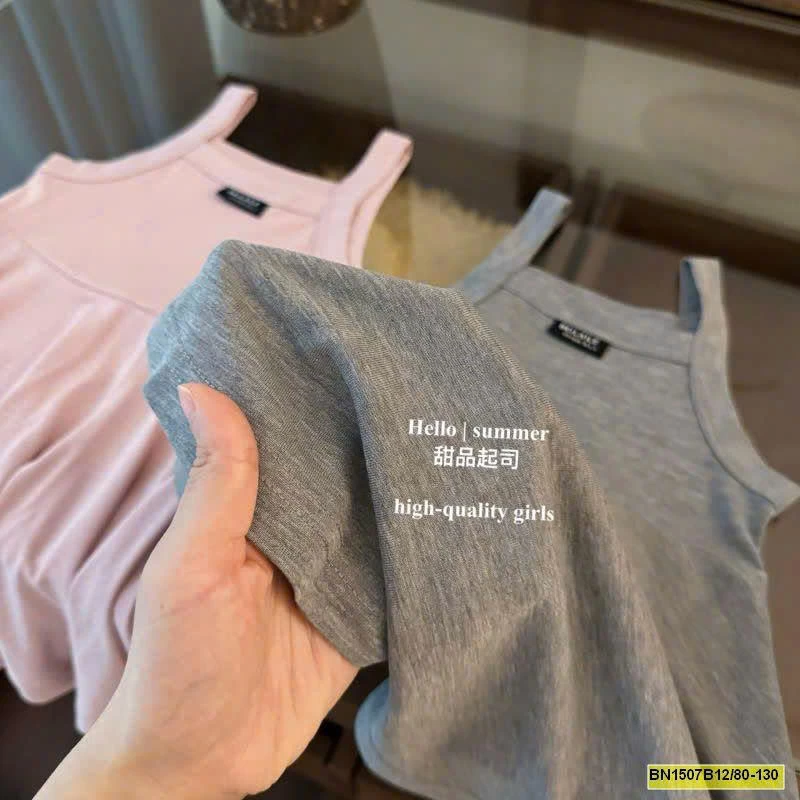 VÁY 2 DÂY TRƠN COTTON