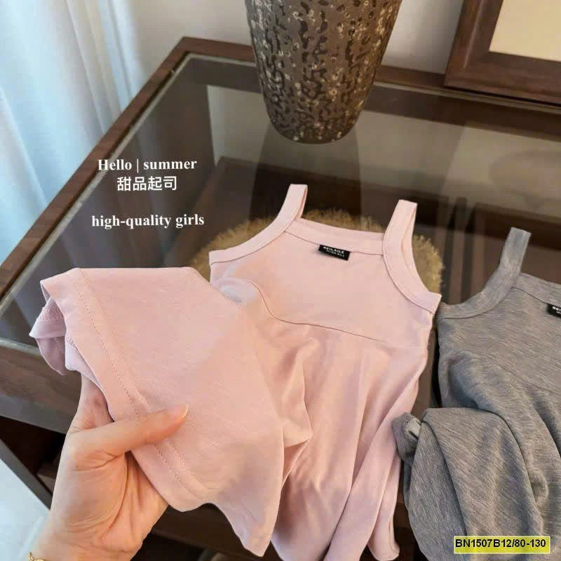 VÁY 2 DÂY TRƠN COTTON