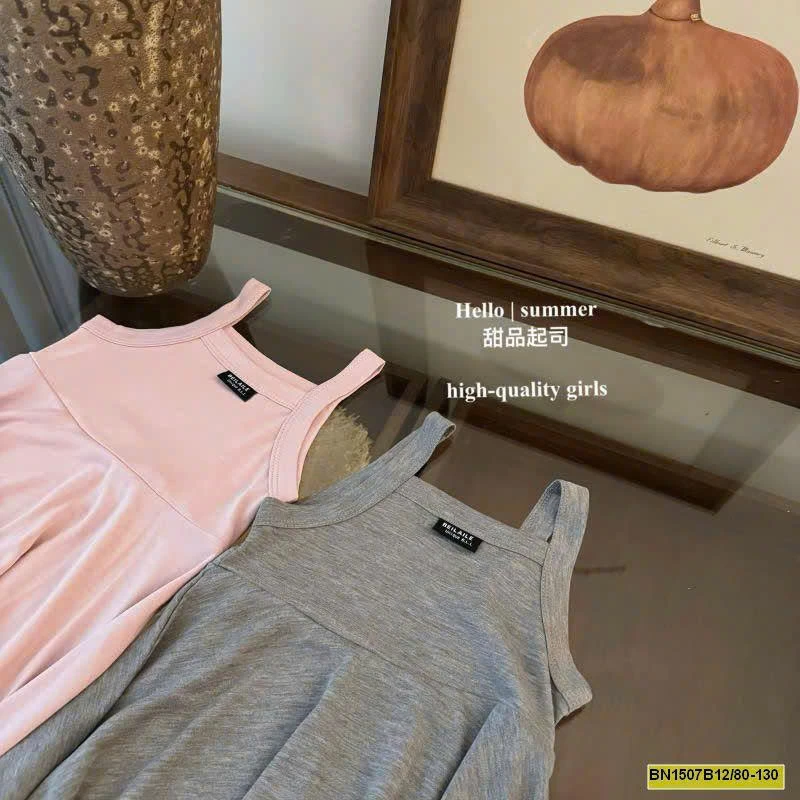 VÁY 2 DÂY TRƠN COTTON