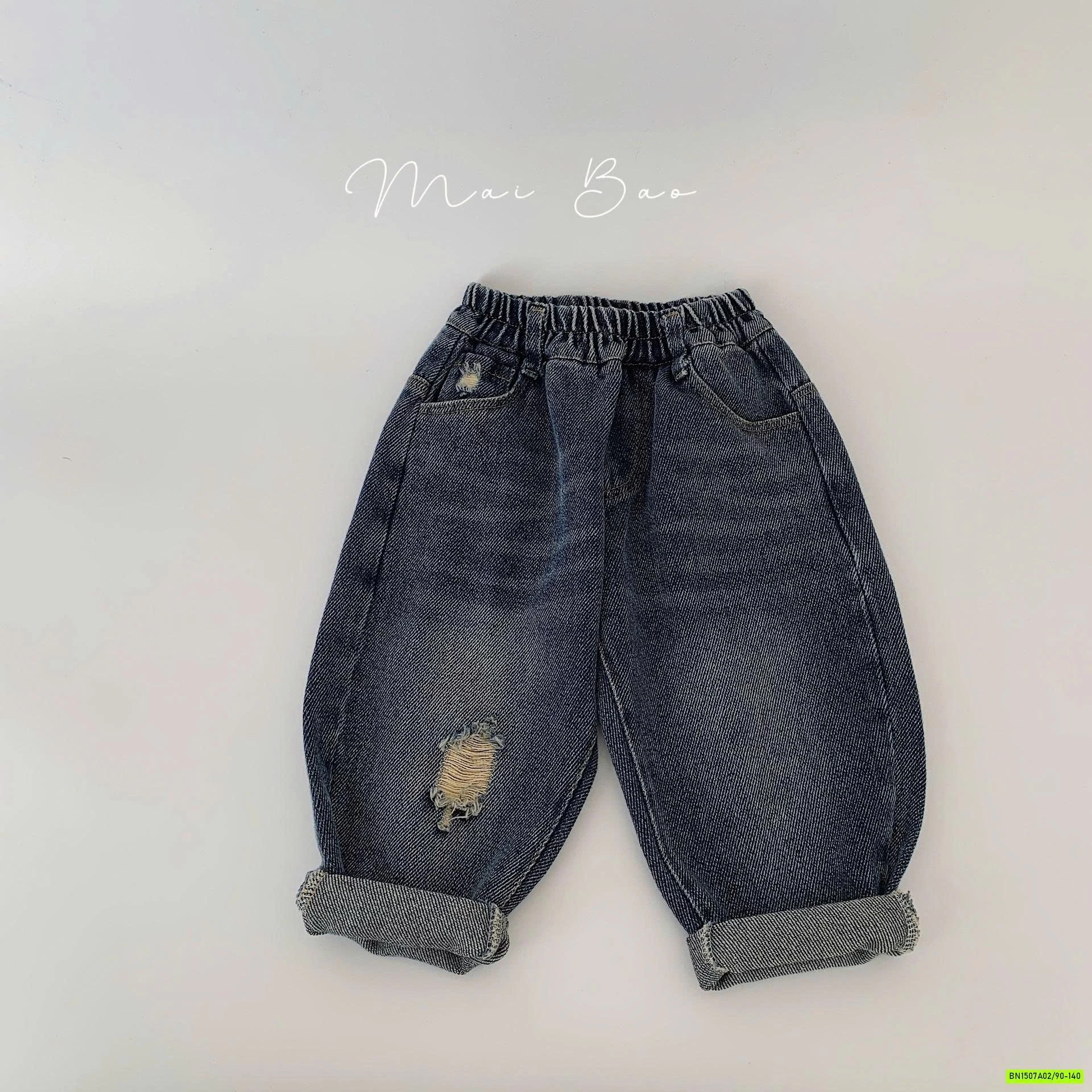 BST JEANS BAGGY BẠC GỐI