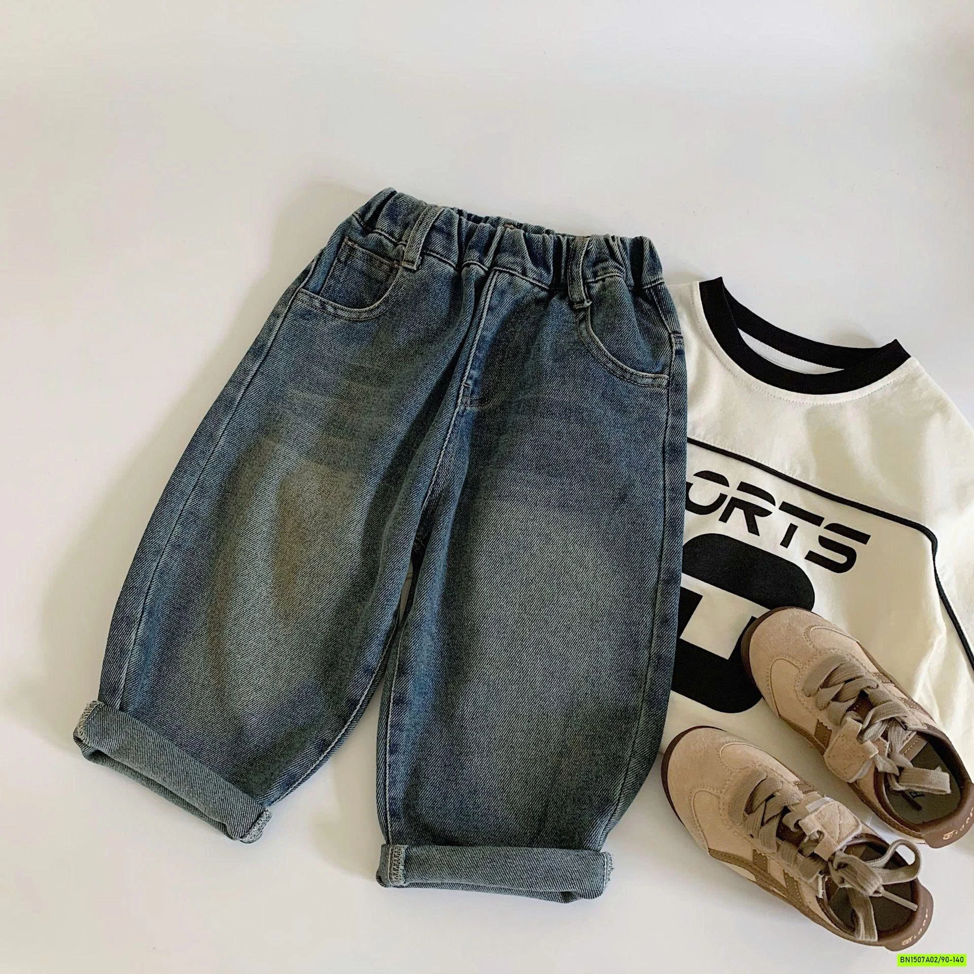 BST JEANS BAGGY BẠC GỐI