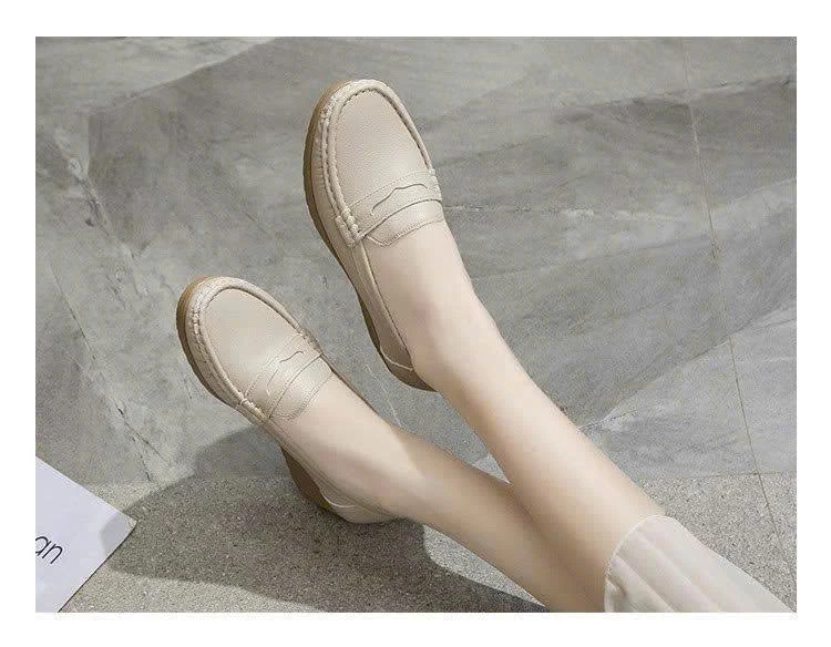 GIÀY MOCA DA BÒ ĐẾ CAO