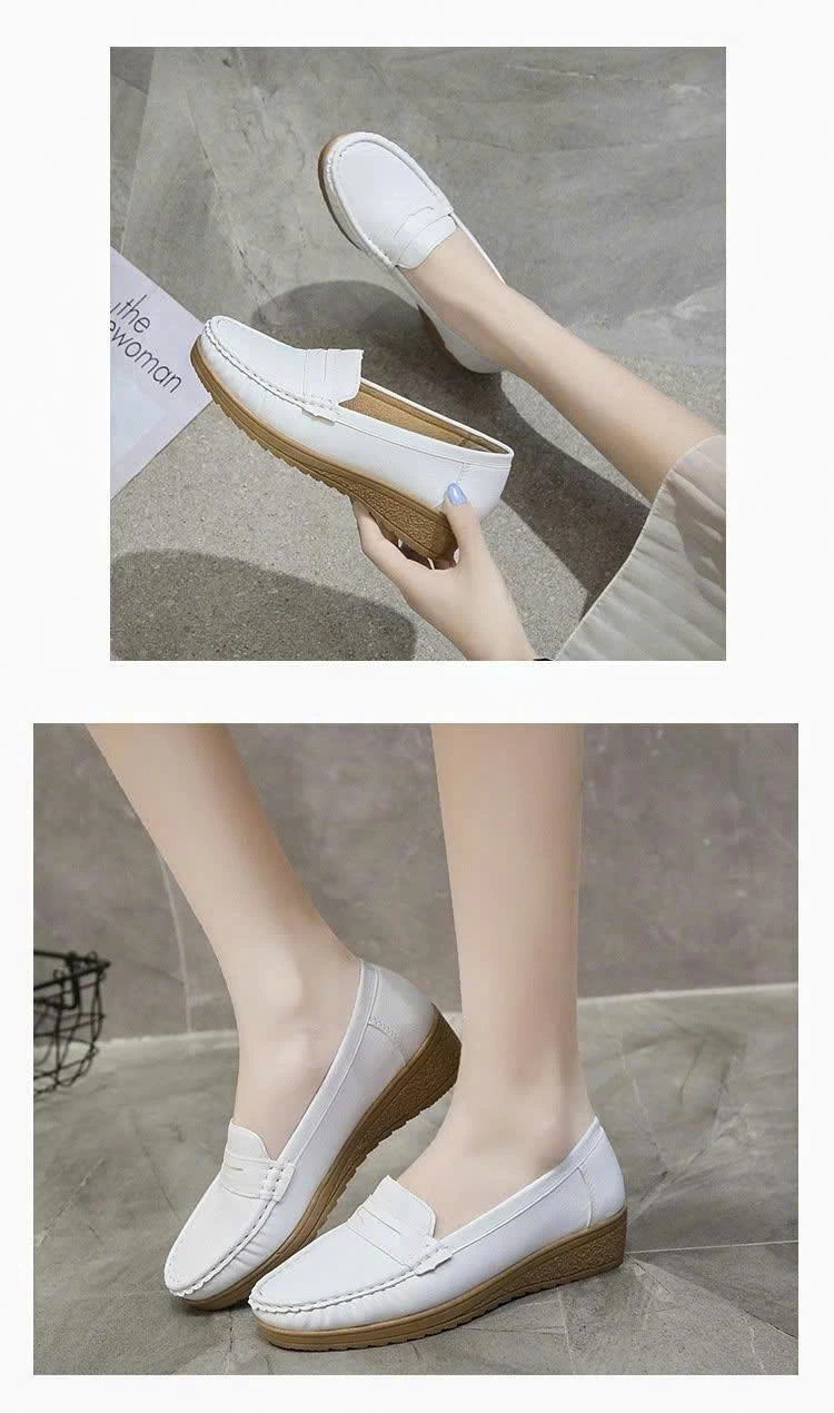 GIÀY MOCA DA BÒ ĐẾ CAO