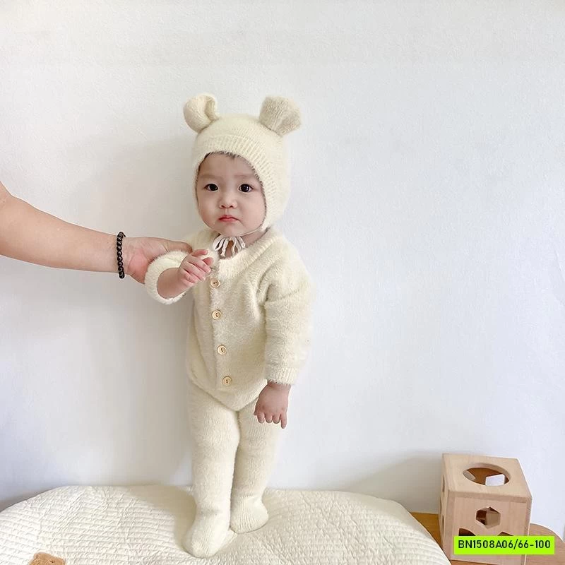 BODY LÔNG THỎ KÈM MŨ SIZE NHÍ