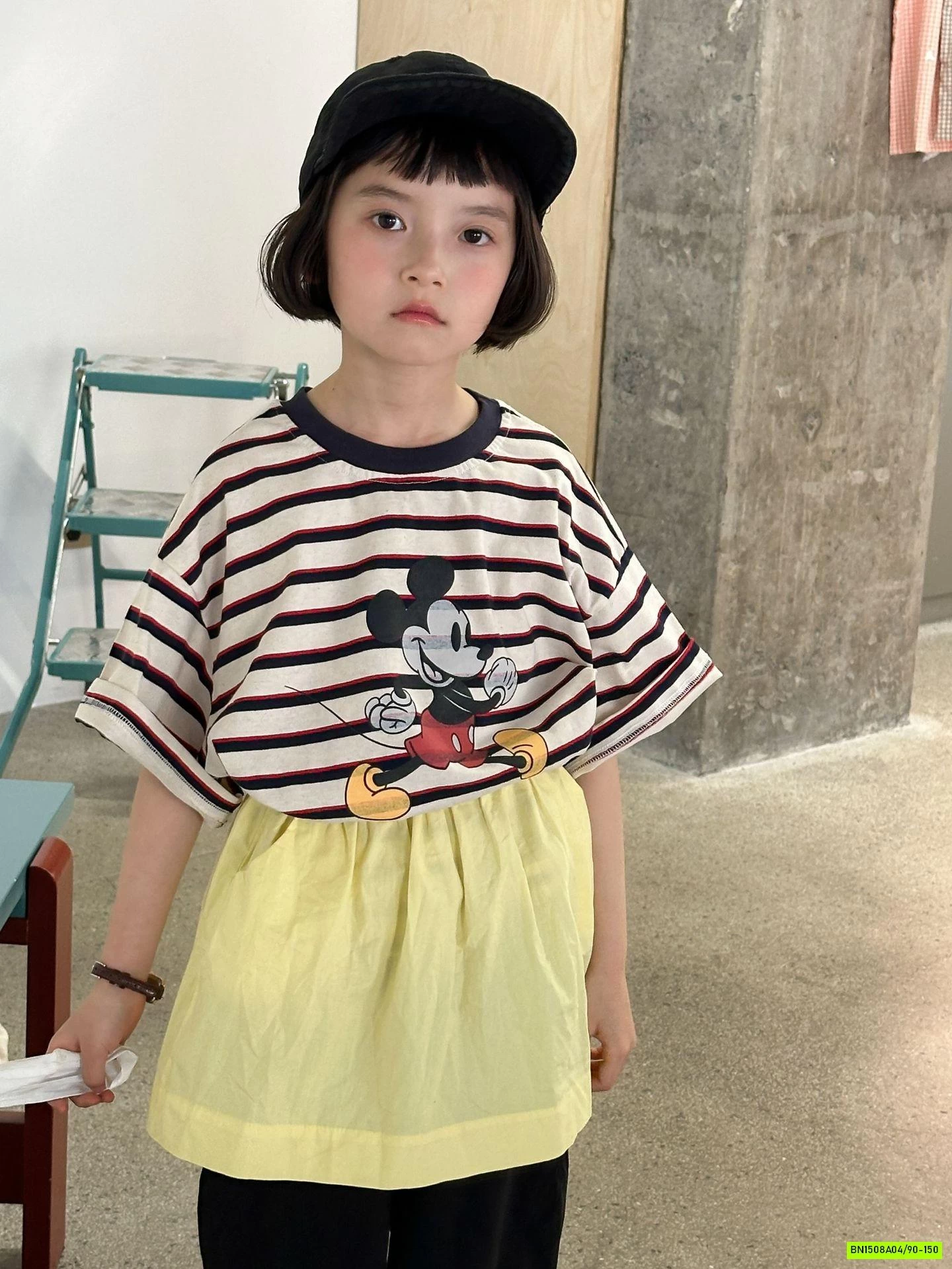 ÁO THUN KẺ IN MICKEY