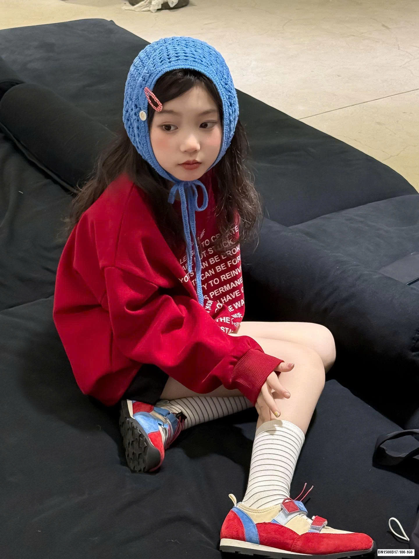 SET ÁO NỈ ĐỎ MIX QUẦN SHORT ĐEN