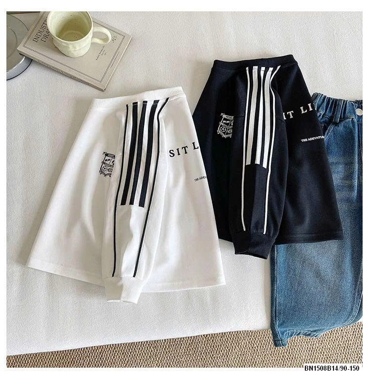 ÁO THUN THỂ THAO TAY KẺ SỌC