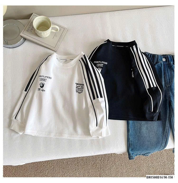 ÁO THUN THỂ THAO TAY KẺ SỌC