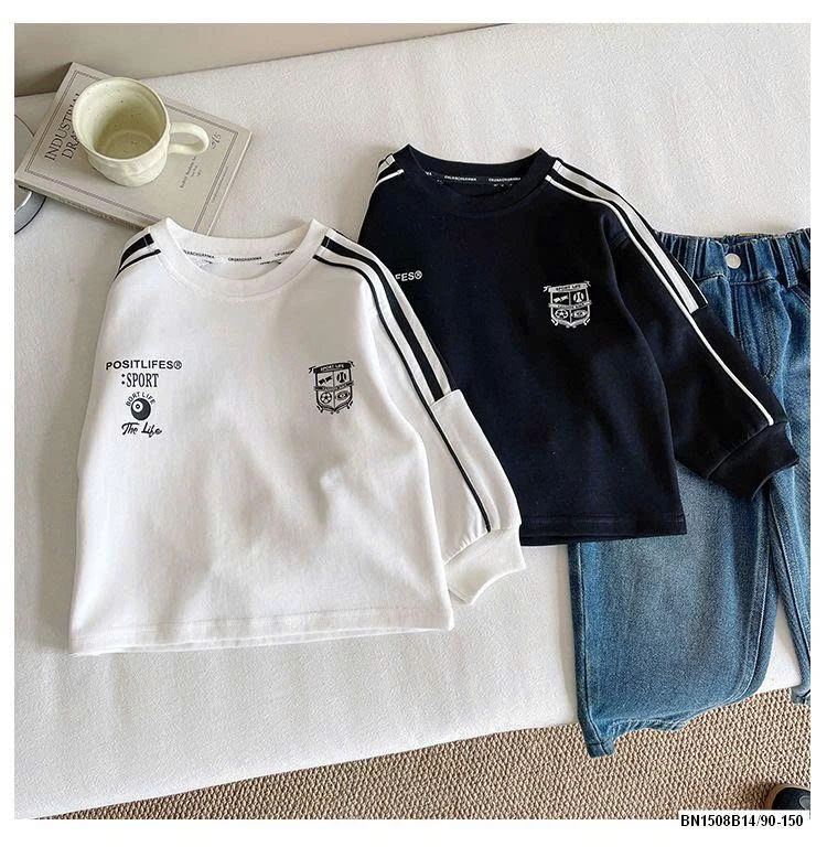 ÁO THUN THỂ THAO TAY KẺ SỌC