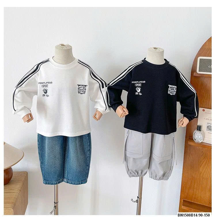 ÁO THUN THỂ THAO TAY KẺ SỌC