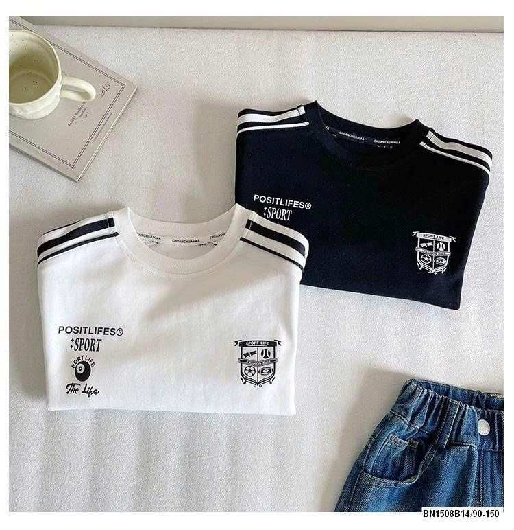 ÁO THUN THỂ THAO TAY KẺ SỌC