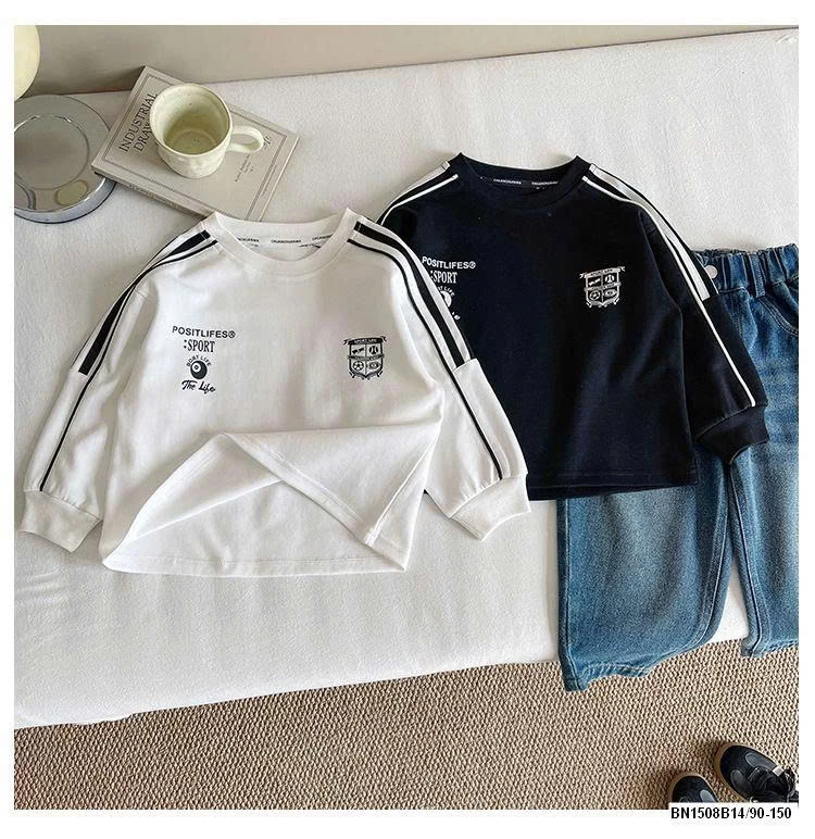 ÁO THUN THỂ THAO TAY KẺ SỌC