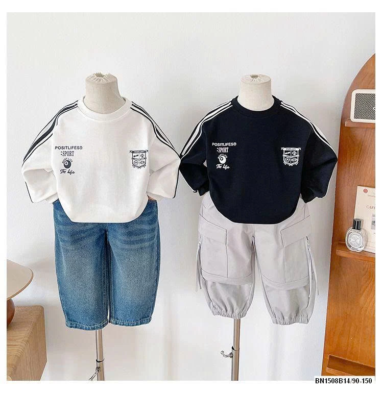 ÁO THUN THỂ THAO TAY KẺ SỌC