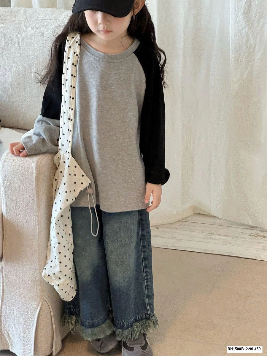 ÁO THUN PHỐI MÀU ĐEN XÁM