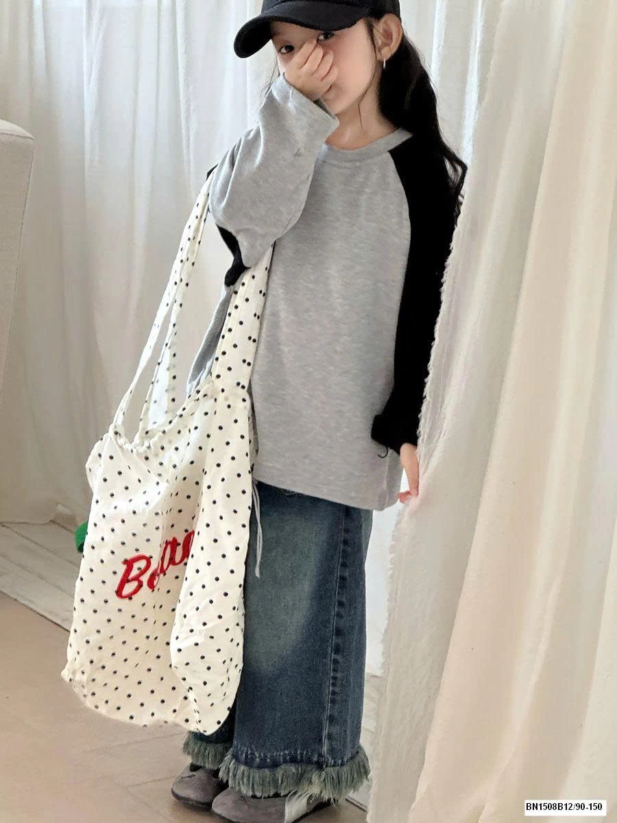 ÁO THUN PHỐI MÀU ĐEN XÁM