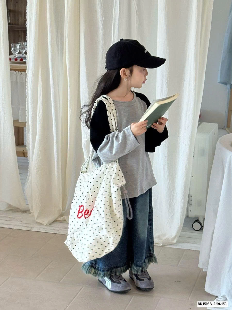 ÁO THUN PHỐI MÀU ĐEN XÁM