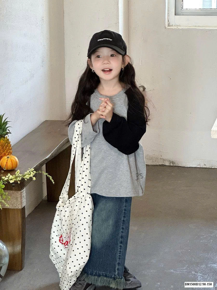 ÁO THUN PHỐI MÀU ĐEN XÁM