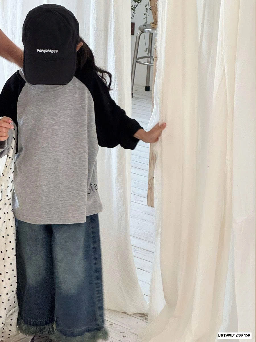 ÁO THUN PHỐI MÀU ĐEN XÁM