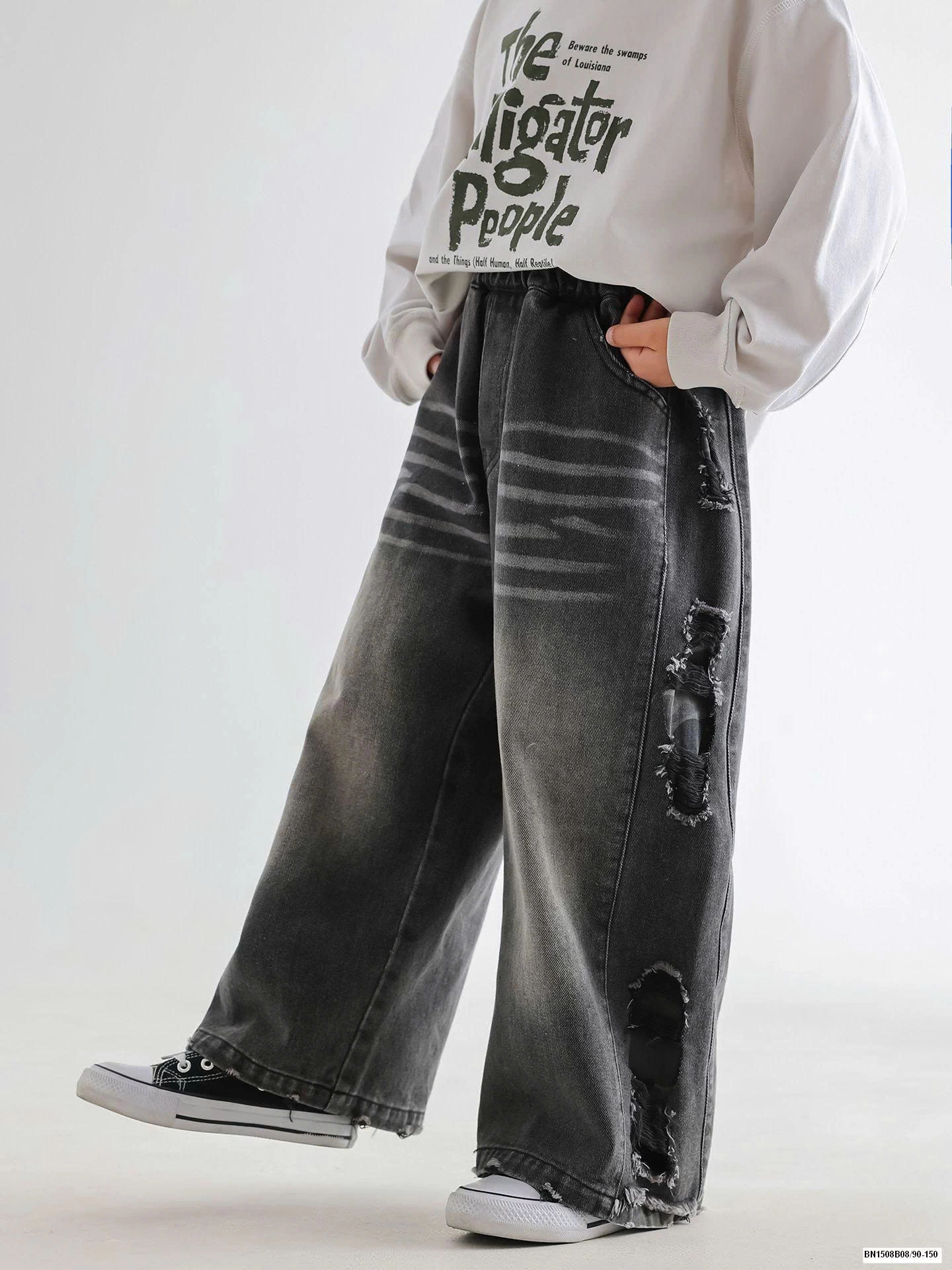 QUẦN JEAN SUÔNG RÁCH BT