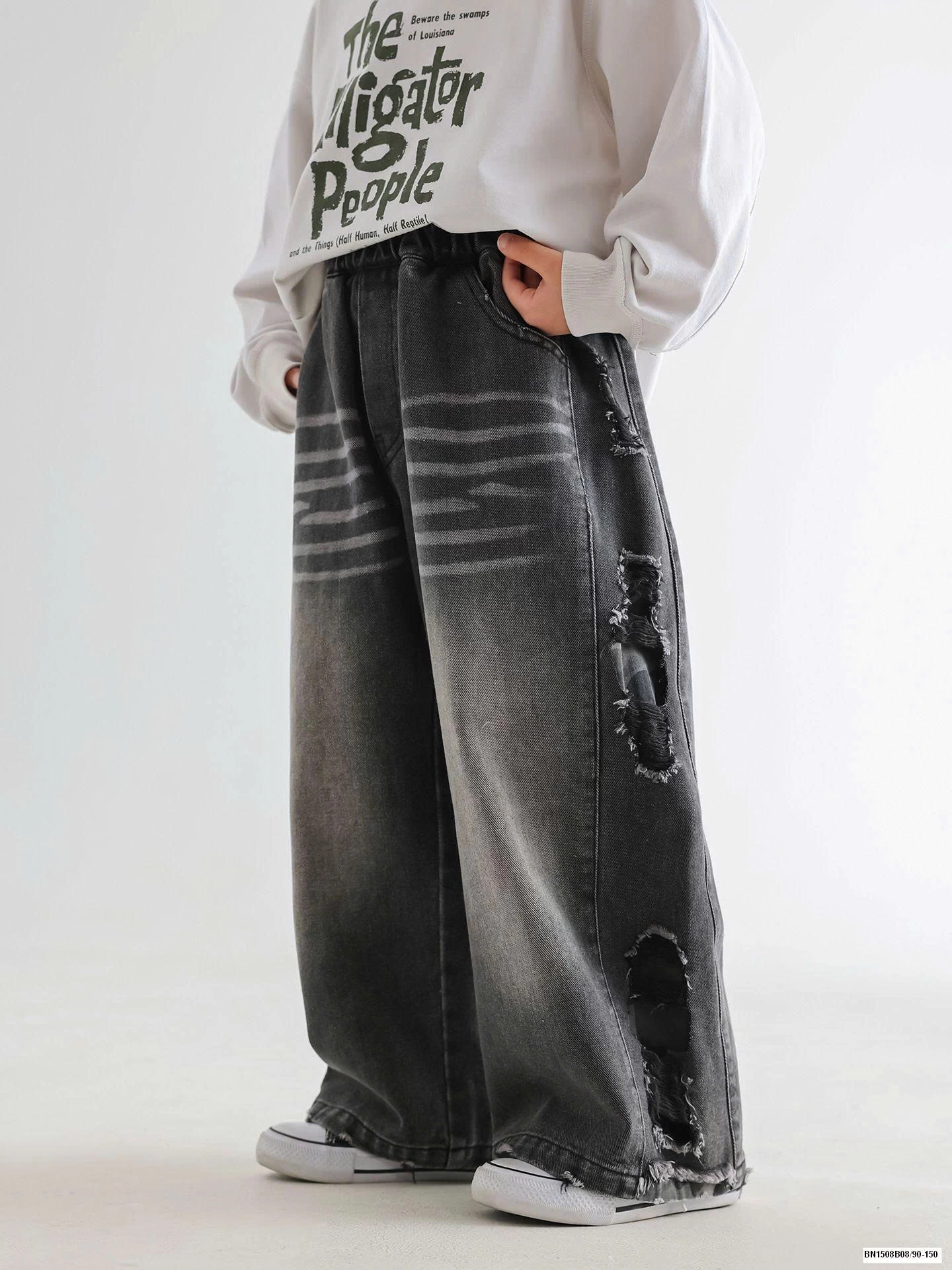 QUẦN JEAN SUÔNG RÁCH BT