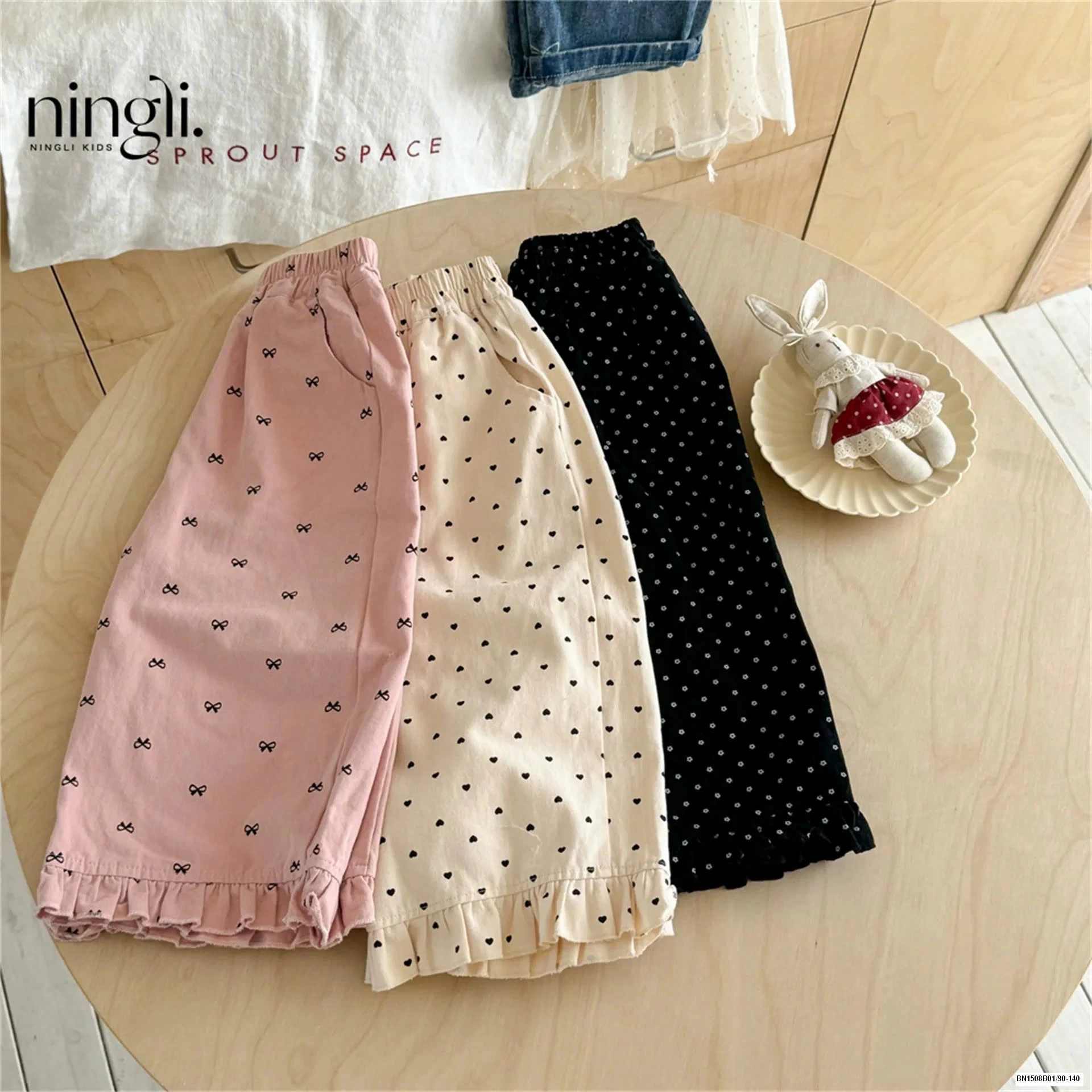 QUẦN GẤU BÈO HỌA TIẾT NINGLI BG