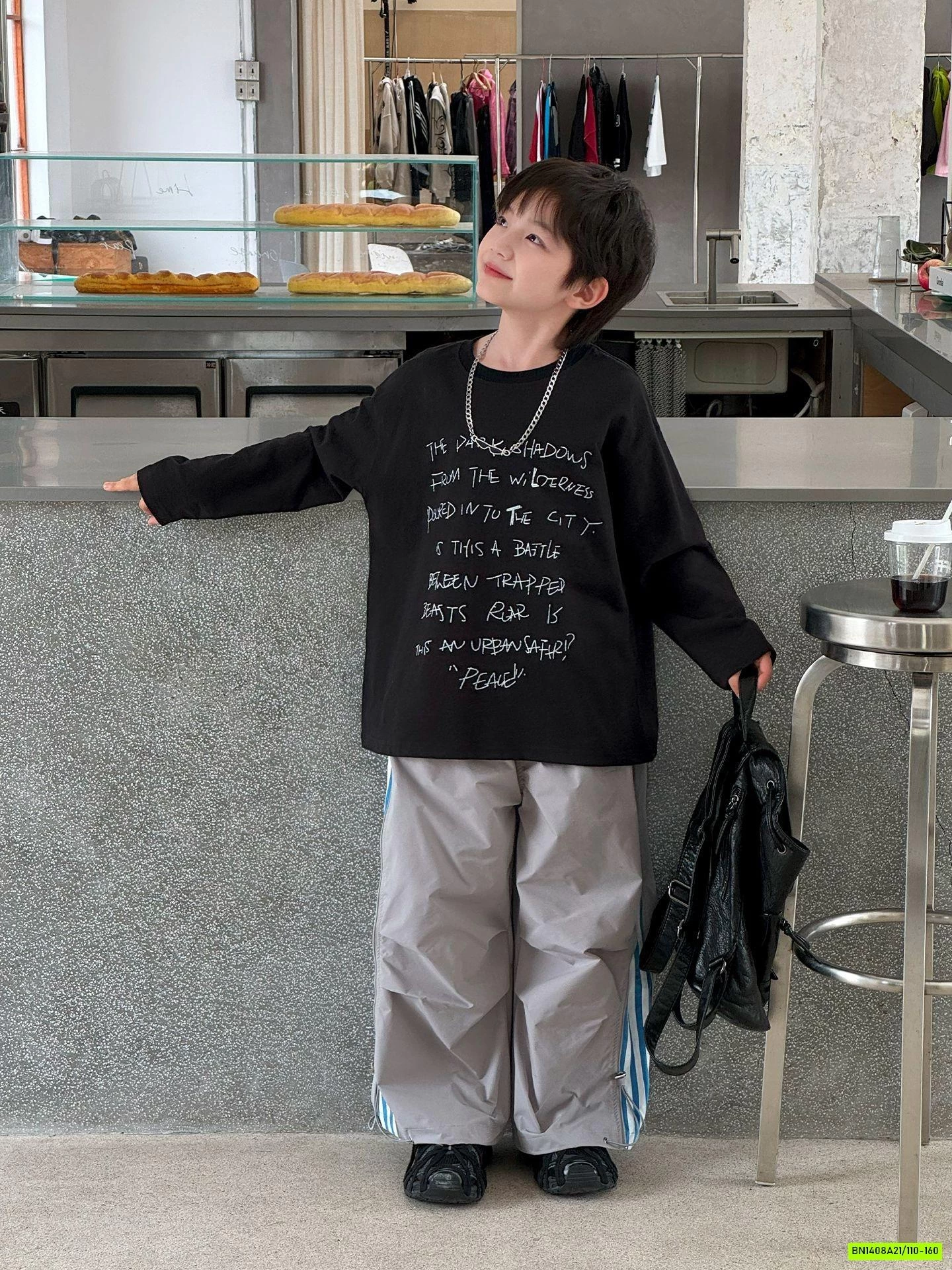 ÁO THUN XƯỚC IN CHỮ NHỎ