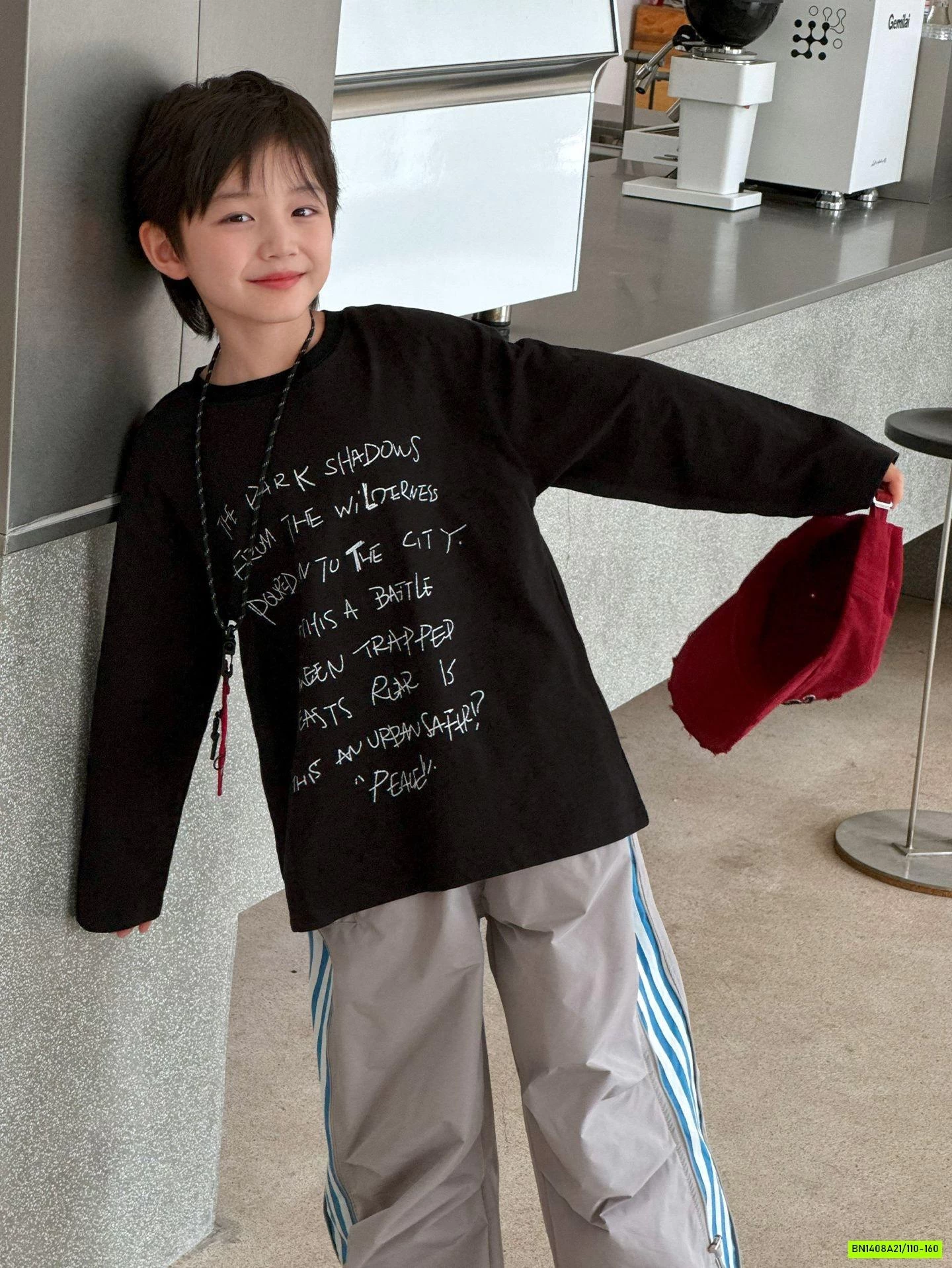 ÁO THUN XƯỚC IN CHỮ NHỎ